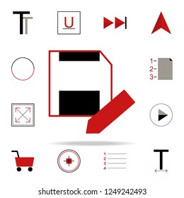 disk pencil icon. text editor icons universal set for web and mobile
