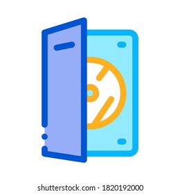 disk scratch protection icon vector. disk scratch protection sign. color symbol illustration