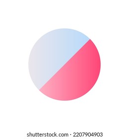 Disk Shaped Tablet Flat Gradient Two-color Ui Icon. Oral Medication. Solid Dosage. Healthcare. Simple Filled Pictogram. GUI, UX Design For Mobile Application. Vector Isolated RGB Illustration