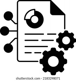 disk space analyzer Vector Icon Design, Cloud Processing Symbol, Computing Services Sign, Web Services and Data Center stock illustration, Digital growth statistics Concept