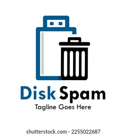 Disk spam logo template illustration