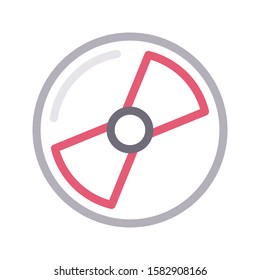 disk vector color line icon 