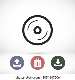 Disk  vector icon