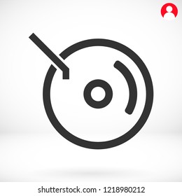 Disk  vector icon