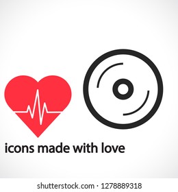 Disk  vector icon
