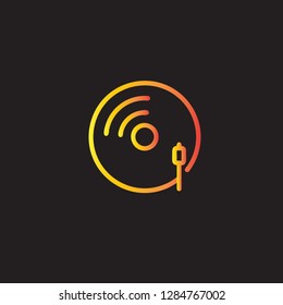 Disk vector icon