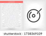 Disk vector icon , lorem ipsum Flat design