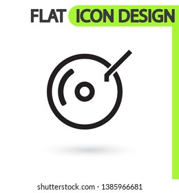 Disk  vector icon , lorem ipsum Flat design