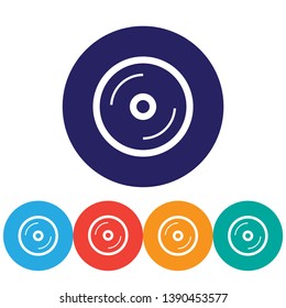 Disk  vector icon , lorem ipsum Flat design