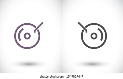 Disk vector icon , lorem ipsum Flat design