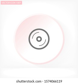 Disk  vector icon , lorem ipsum Flat design