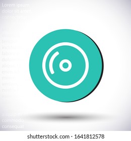Disk  vector icon , lorem ipsum Flat design
