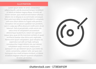 Disk vector icon , lorem ipsum Flat design