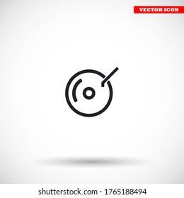 Disk vector icon , lorem ipsum Flat design