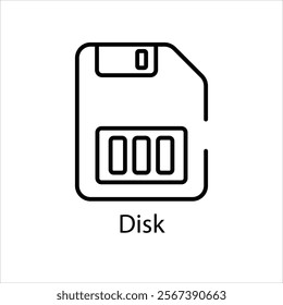 Disk Vector icon stock illustration