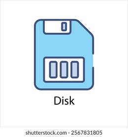 Disk Vector icon stock illustration