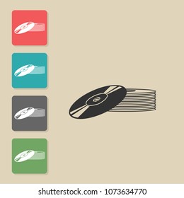 Disk - vector icon. Symbol for web, infographics, print design and mobile UX/UI kit. Vector illustration, EPS10.