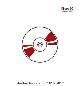 Disk - vector icon. Symbol for web, infographics, print design and mobile UX/UI kit. Vector illustration, EPS10.