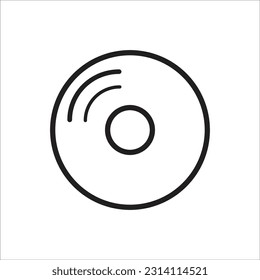 disk vector line new icon