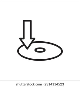 disk vector line new icon