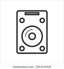 nuevo icono de línea vector de disco