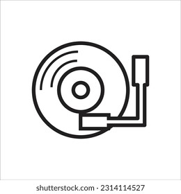 nuevo icono de línea vector de disco