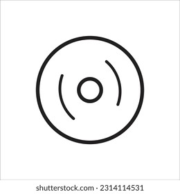 disk vector line new icon