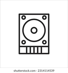 disk vector line new icon