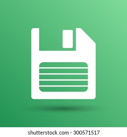 disk vector old icon floppy save record media sign.