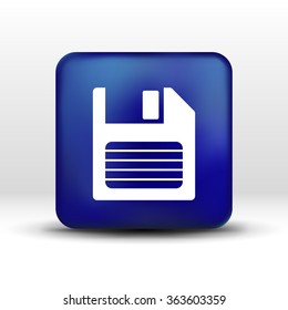 disk vector old icon floppy save record media sign.