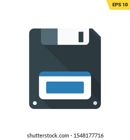 disket icon, save icon in flat style with coloful