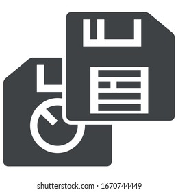 diskette black icon on white background