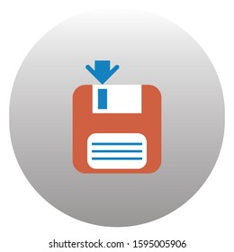 diskette with cd icon template design