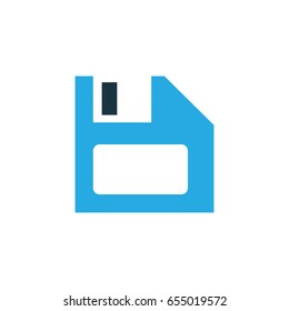 Diskette Colorful Icon Symbol. Premium Quality Isolated Floppy Disk Element In Trendy Style.