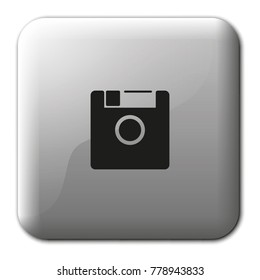 Diskette flat vector icon.