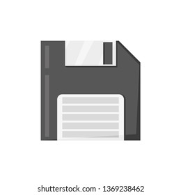 diskette, flexible magnetic disk in flat style, vector