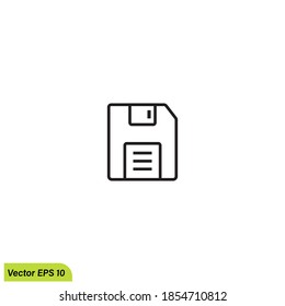 plantilla de logotipo de símbolo de documento de icono de disco