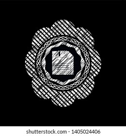 diskette icon drawn on a blackboard