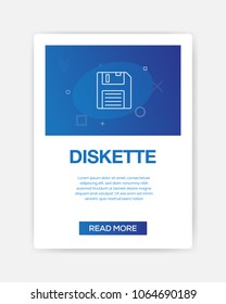 DISKETTE ICON INFOGRAPHIC