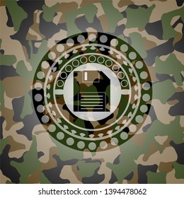 diskette icon on camo pattern