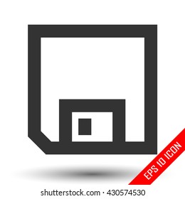Diskette icon. Diskette picture isolated on white background. Diskette vector. Floppy vector illustration