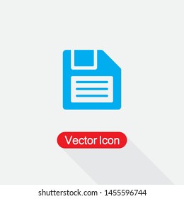 Diskette Icon, Save Symbol Vector Illustration Eps10