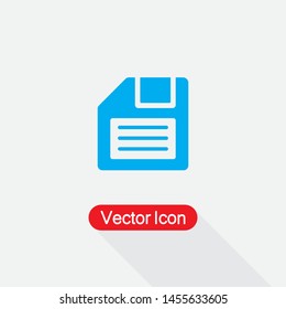 Diskette Icon, Save Symbol Vector Illustration Eps10