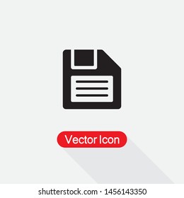 Diskette Icon, Save Symbol Vector Illustration Eps10