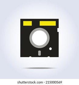 Diskette icon. Vector illustration
