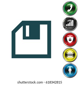 diskette icon. vector illustration