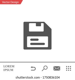 icono de disquete. Ilustración del vector EPS 10.