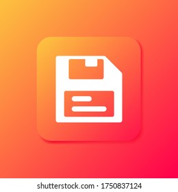 diskette Icon. Vector illustration EPS 10.