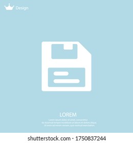 diskette Icon. Vector illustration EPS 10.