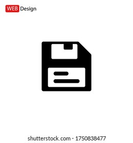 diskette Icon. Vector illustration EPS 10.